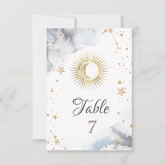 天の太陽、月、星 招待状 (正面)