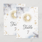 天の太陽、月、星 招待状 (正面/裏面)