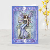 天の妖精のブランクの挨拶状 カード (黄色い花)