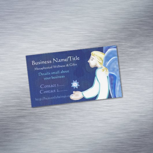 天の存在エンジェルフォークアートミディアムライトワーカー マグネット名刺 (インサイチュ)