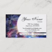天の宇宙の抽象芸術の名刺 名刺 (裏面)