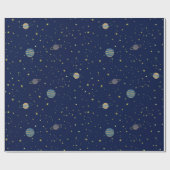 天の宇宙星と惑星 ラッピングペーパー (フラット)