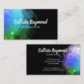 天の宇宙銀河系と星 名刺 (正面/裏面)