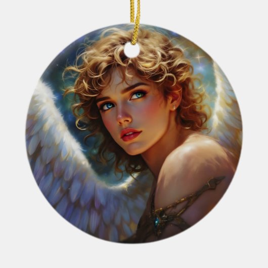 天の守護神 – 天使の星 セラミックオーナメント (正面)