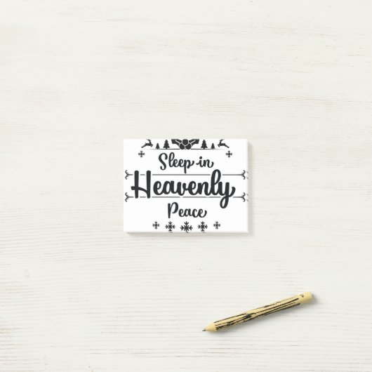 天の安らぎの中で眠る ポストイット (デスク上)