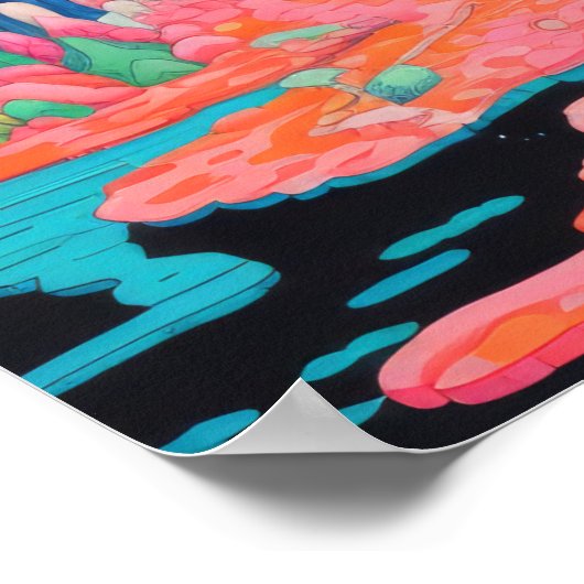 天の峰:色の交響曲 ポスター (角)