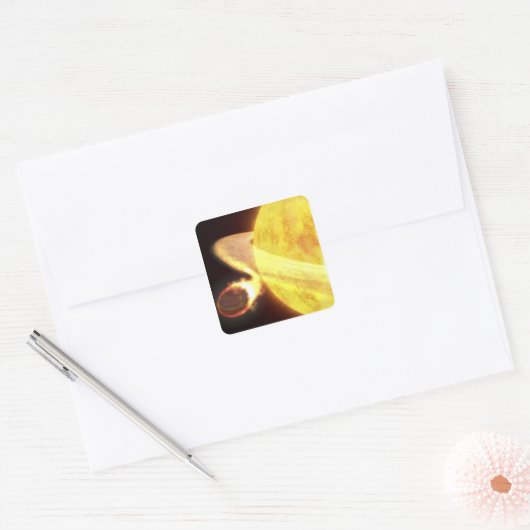 天の川で最も熱い既知の惑星 スクエアシール (封筒)