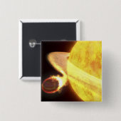 天の川で最も熱い既知の惑星 缶バッジ (正面&裏面)