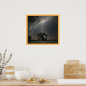 天の川に向かう天文学レーザー ポスター (キッチン)