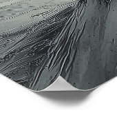 天の川の下でロマンチックな石畳 – 木炭 ポスター (角)