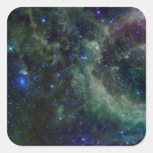 天の川の中のカシオペア星雲銀河系 スクエアシール (正面)