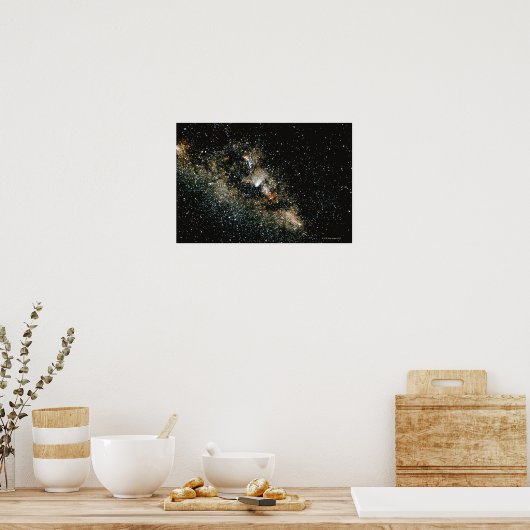 天の川の中のヘイリー彗星 ポスター (キッチン)