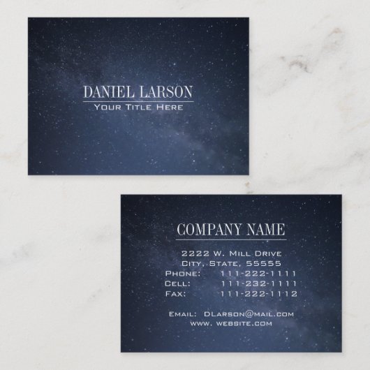 天の川の名刺 名刺 (正面/裏面)