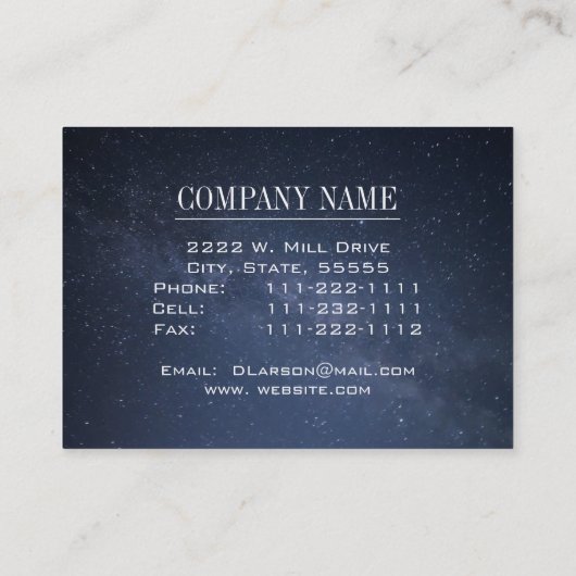 天の川の名刺 名刺 (裏面)