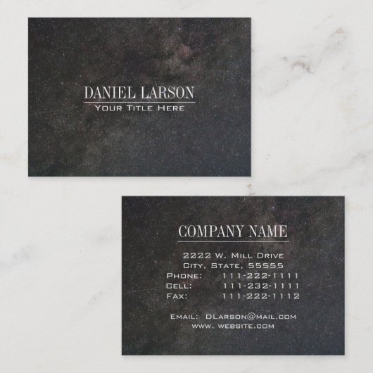 天の川の名刺 名刺 (正面/裏面)