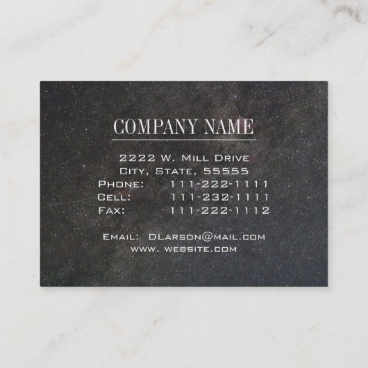 天の川の名刺 名刺 (裏面)