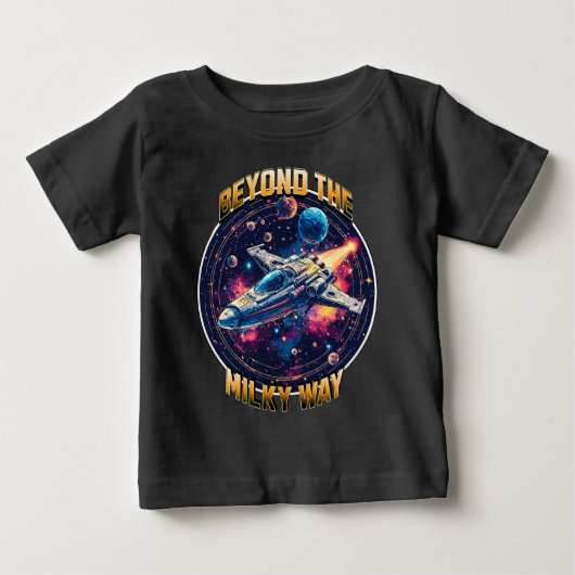 天の川の向こうに ベビーTシャツ (正面)