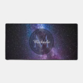 天の川の明るい色のパーソナル化可能なモノグラム デスクマット (正面)