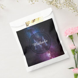 天の川の明るい色のパーソナル化可能なモノグラム フェイバーバッグ