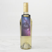 天の川の明るい色のパーソナル化可能なモノグラム ボトルネックタグ (ボトル)