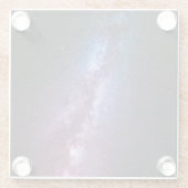 天の川の明るい色 ガラスコースター (裏面)