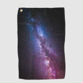 天の川の明るい色 ゴルフタオル (正面)