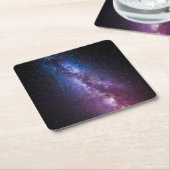 天の川の明るい色 スクエアペーパーコースター (アングル)