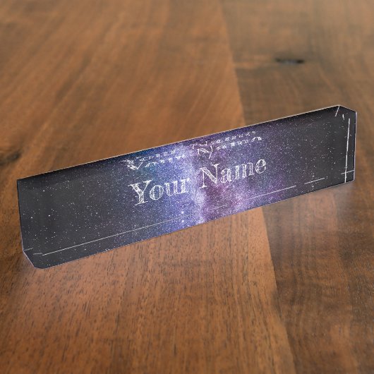 天の川の明るい色 デスクネームプレート (側面)