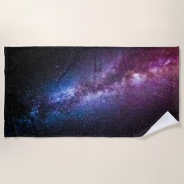 天の川の明るい色 ビーチタオル