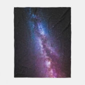 天の川の明るい色 フリースブランケット (正面)