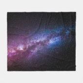 天の川の明るい色 フリースブランケット (正面(横))