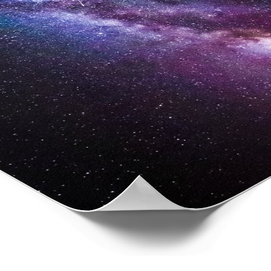 天の川の明るい色 ポスター (角)