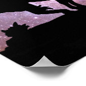 天の川の星のトレイルシルエットの終わり ポスター (角)