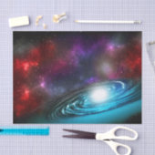 天の川の星数々のの色の宇宙塵 薄葉紙 (クラフト)