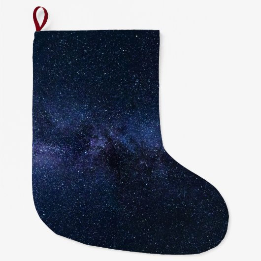 天の川の星 ラージクリスマスストッキング (正面)
