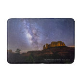 天の川の銀河系アリゾナ州カテドラルロック バスマット (正面)