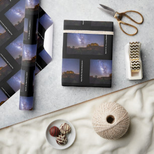 天の川の銀河系アリゾナ州カテドラルロック ラッピングペーパー