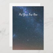 天の川の銀河系 |夜空星 招待状 (正面/裏面)