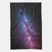 天の川の鮮やかな色 キッチンタオル (縦)