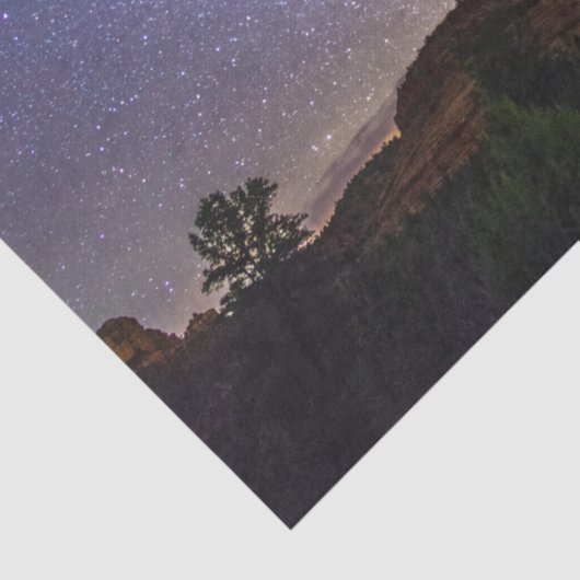 天の川アリゾナ州の大聖堂の岩の上のデコページ 薄葉紙 (詳細)