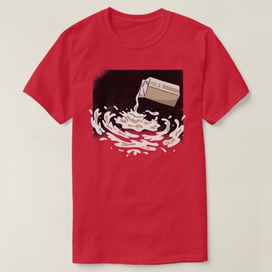 天の川カートン宇宙飛行士アストラル宇宙デザイン Tシャツ (デザイン正面)