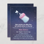 天の川宇宙プンユーモアベイビーシャワー 招待状 (正面/裏面)