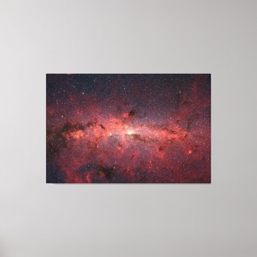 天の川銀河の中心、星、雲、クラスタ キャンバスプリント (正面)