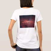 天の川銀河の中心、星、雲、クラスタ Tシャツ (裏面)