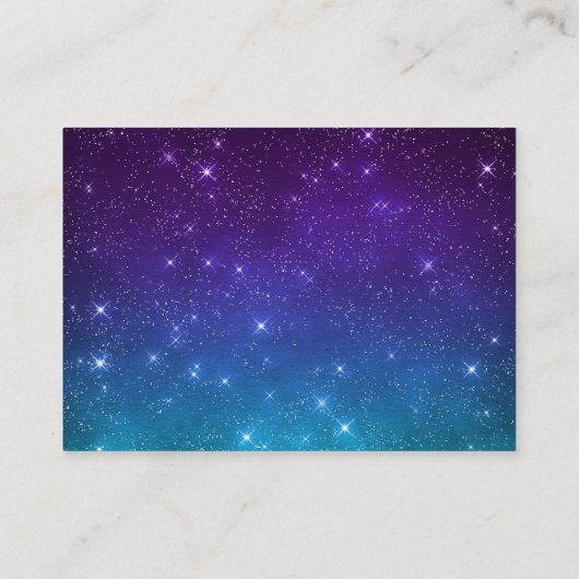 天の川銀河ハニームーンワッシュウェディング エンクロージャーカード (裏面)