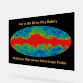 天の川銀河系ヴェイルオーバーWMAP宇宙 アクリルサイン (傾斜)