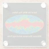 天の川銀河系ヴェイルオーバーWMAP宇宙 ガラスコースター (裏面)