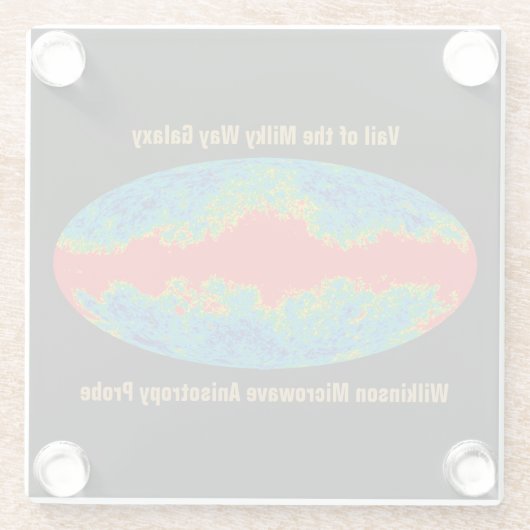 天の川銀河系ヴェイルオーバーWMAP宇宙 ガラスコースター (裏面)