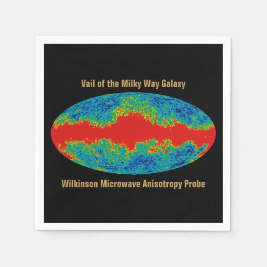 天の川銀河系ヴェイルオーバーWMAP宇宙 スタンダードカクテルナプキン (正面)
