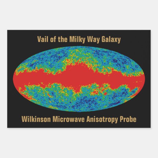 天の川銀河系ヴェイルオーバーWMAP宇宙 ラッピングペーパーシート (正面)